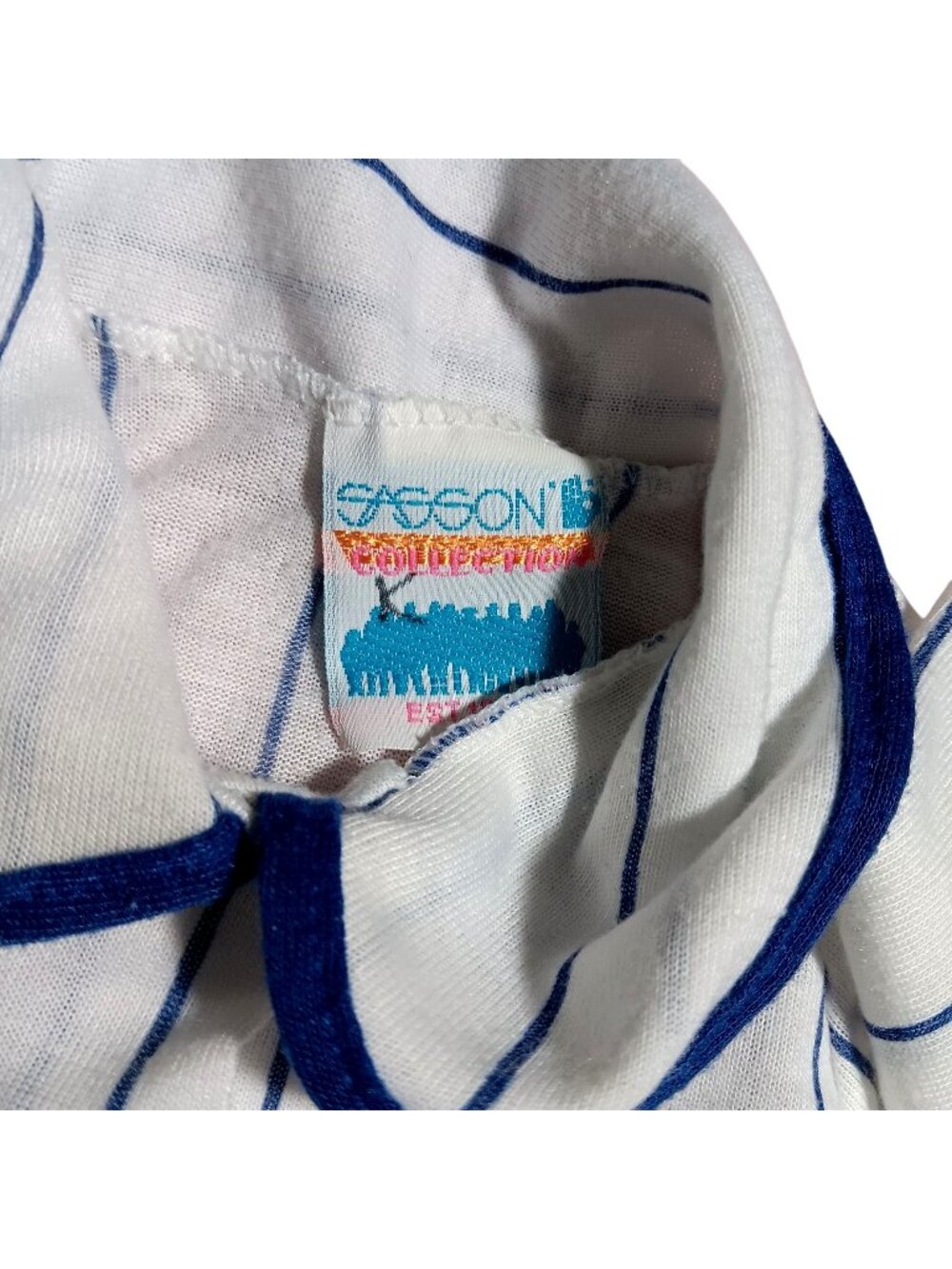 Baby Infant Striped Sleeper Pajamas Vtg 80s Sasson 12-18m Snap Footed Onesie